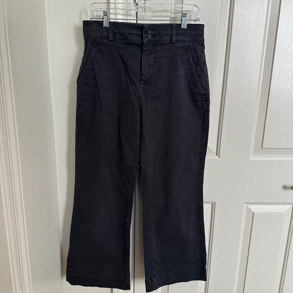 Everlane The Organic Kick Flare‎ Pant in Black - High Rise Cropped - Size 2